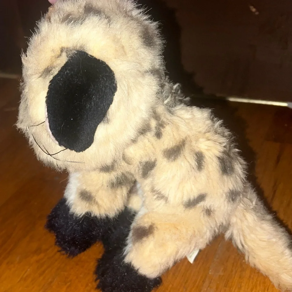 Vintage Tyco 1993 Kitty Kitty Jungle Kittens Plush Tan Leopard Spot Cat-No Bow